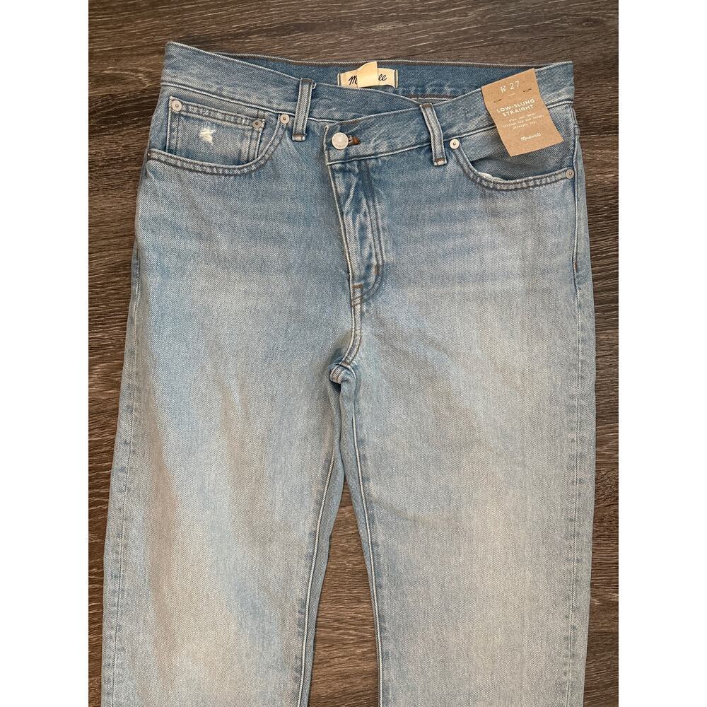 NWT Madewell Low-Slung Straight Jeans In Sevilla Wash Size 27 - Picture 6 of 11